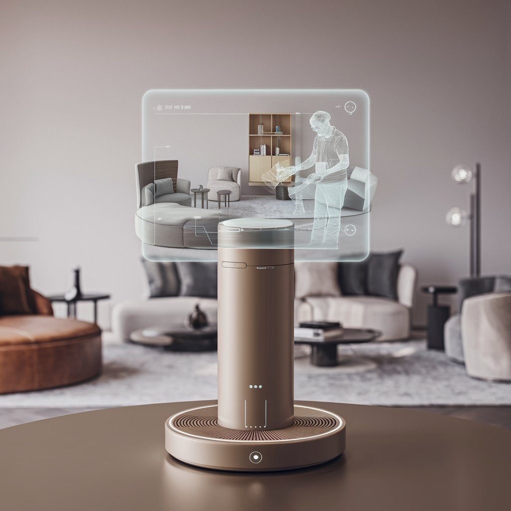 HoloGuider4000x: el asistente holográfico que tiene guía, enseña y acompaña con instrucciones en tiempo real. Innovación y comodidad en tu casa.